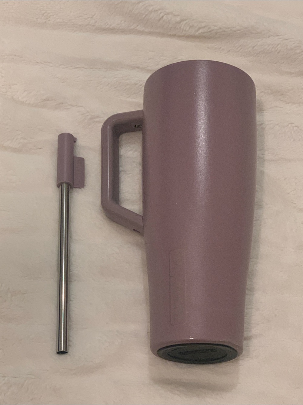 BRUMATE Insulated Travel Mug with Handle and Reusable Straw — Dusty Mauve